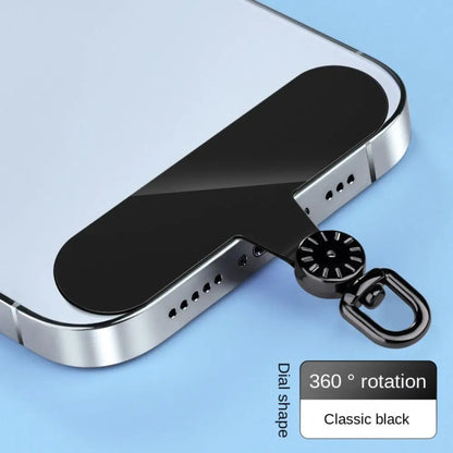 Luxury 360° Rotatable Phone Lanyard Gasket Hanging Cord TPR Metal Phone Patch Metal Ultra Thin Phone Card Clip Replacement
