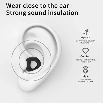 Concert Ear Plugs, High Fidelity Noise Cancelling Silicone Ear Plugs, Reusable Ear Plugs for Musicians, , Focus and Sleep