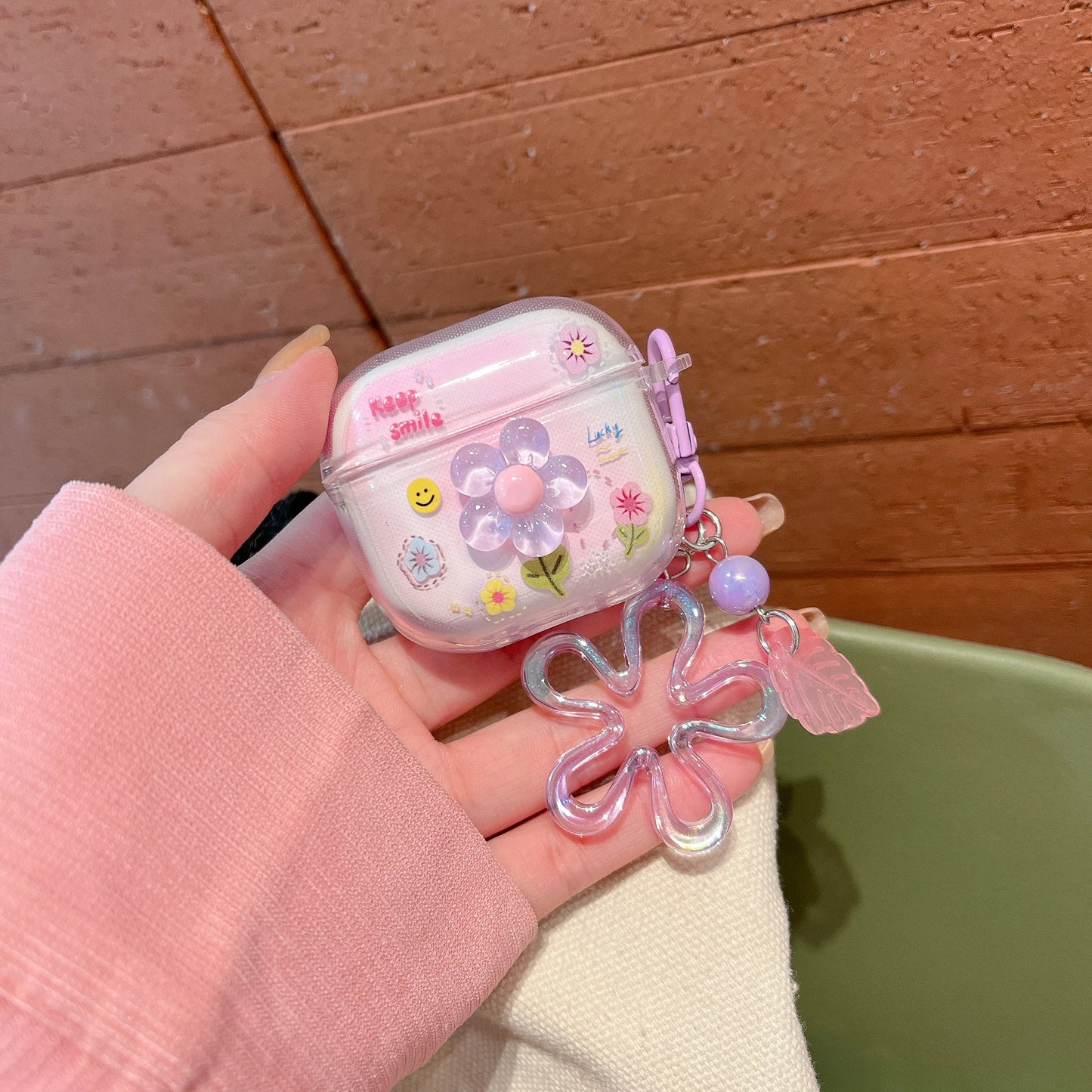 Case For 2025 New AirPods Pro3 4 3 2 1 Pro 2 Case TPU Cute DIY Star Butterfly Flower Dog Earphone Protective Cover With Pendant