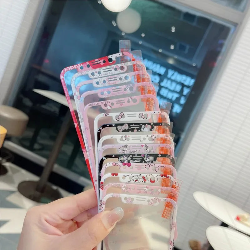 Sanrio Hello Kitty Tempered Glass for iPhone 17 16 15 14 13 12 11 Pro Max Screen Protector for 14plus 15plus Protective Film