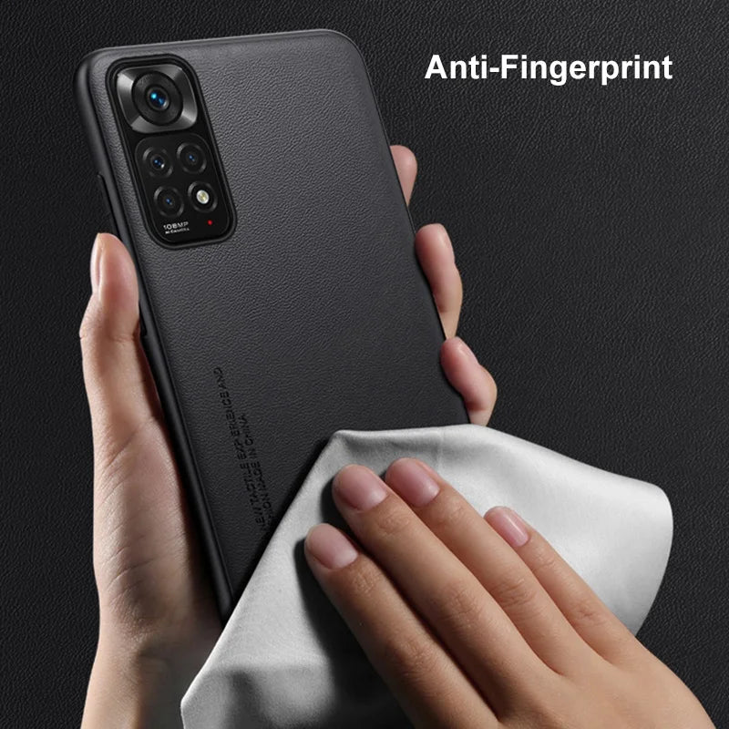 Luxury PU Leather Case For Xiaomi Redmi Note 11S 11 Pro Back Cover Matte Silicone Protection Phone Case For Redmi Note 11E Pro