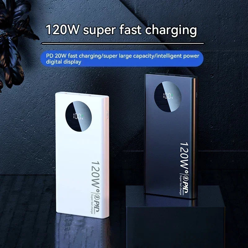 500000mAh Fast Charging Power Bank 120W High Capacity Powerbank Portable Battery Charger Take On The Plane For All Phones