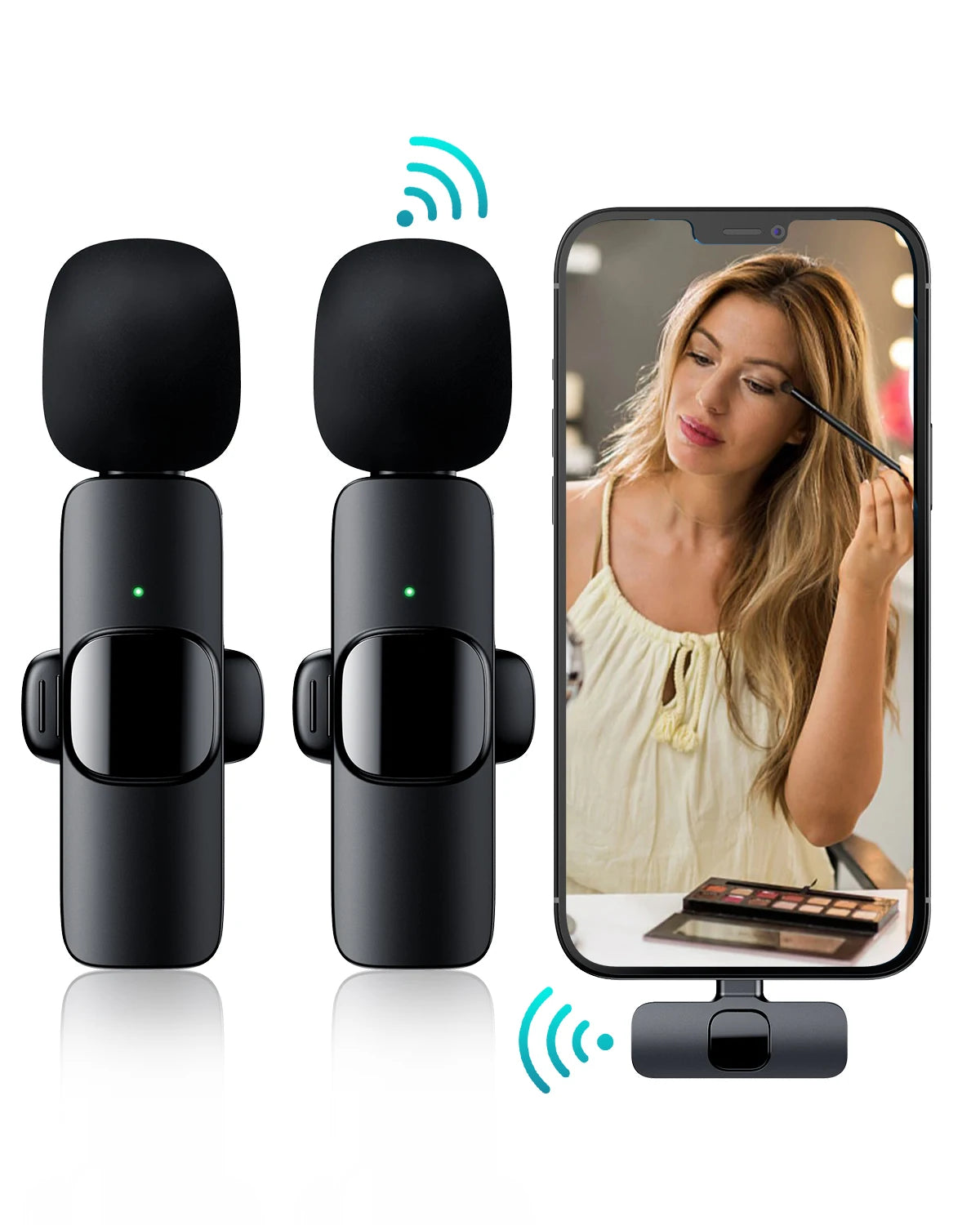 Wireless Lavalier Microphone For iPhone 17 16 15USB C Mini Microphone with Noise Cancellation Lapel Mic for Video Recording Vlog