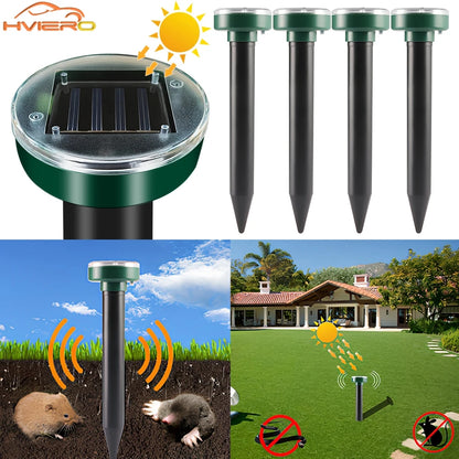 1/2/4/8 Solar Powered Ultrasonic Sonic  Mole Pest Rodent Repeller Repellent Yard Outdoor Lamp Backyard Farmland Mouse Repeller