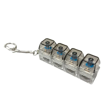 Keychain LED lights for relieving stress and anxiety, keychain keyboard toys, portable office desk accessories, office gifts