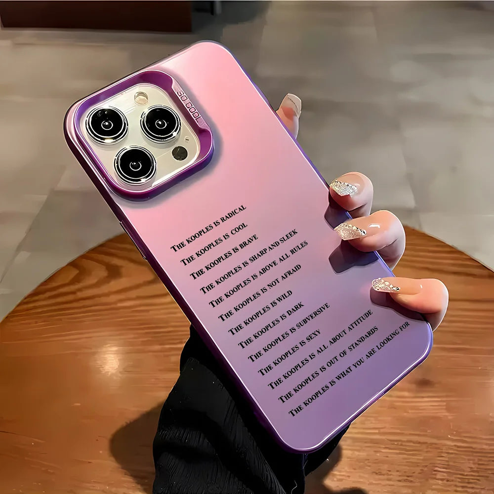 T-The K-Kooples Phone Case For iPhone 16e 16 15 14 13 12 11 mini Pro Max X XR XSMAX 8 7 Plus Anti Fall Matte Back Cover