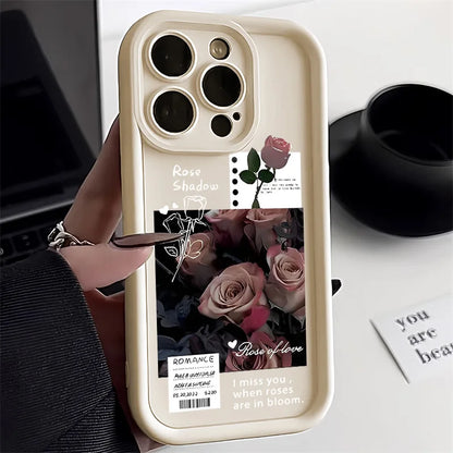 Flower Phone Case For iPhone 11 Case iPhone 15 12 13 14 Pro Max X XR XS Max 7 8 15 Plus SE 2020 2022 Shockproof Soft Matte Cover