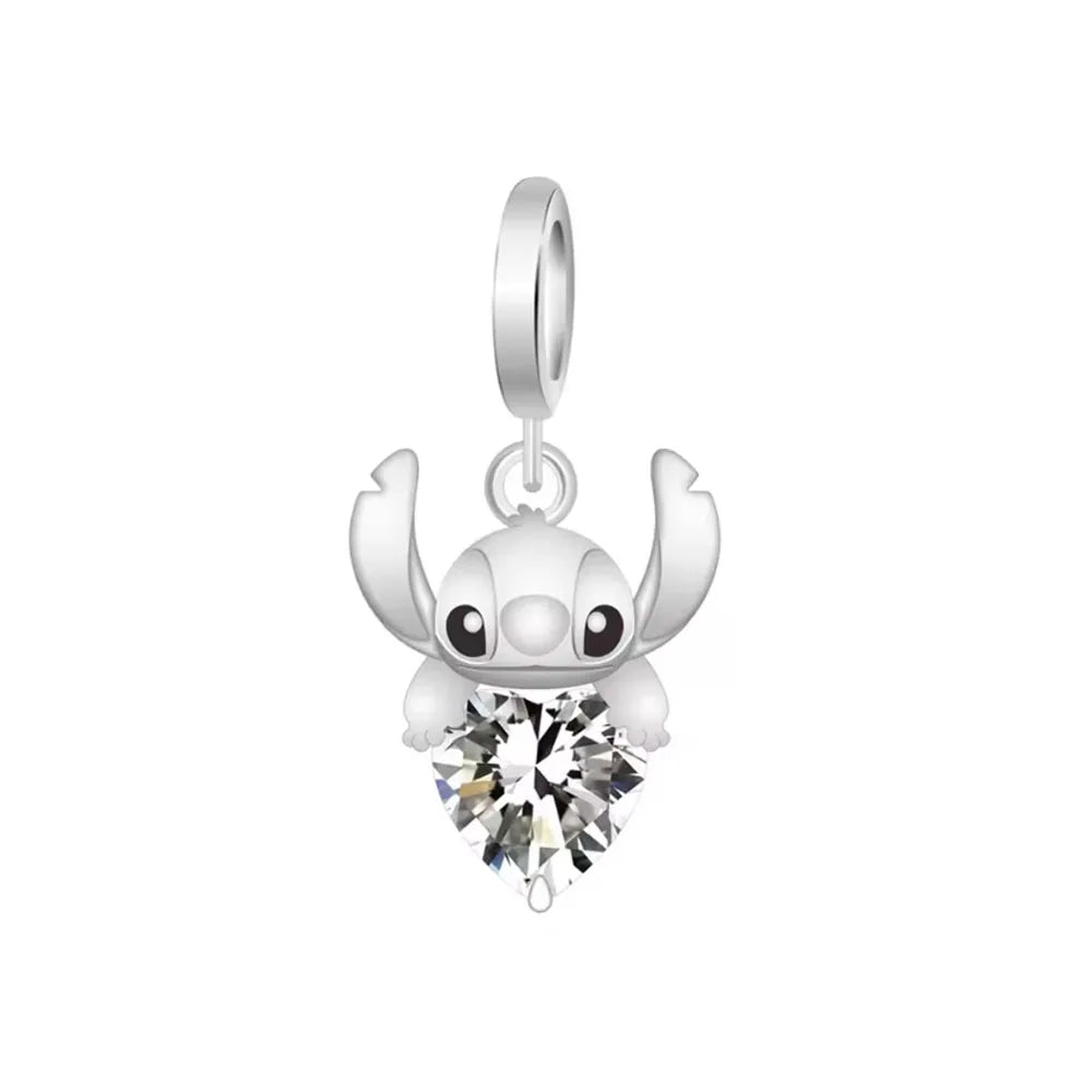 Fashionable 925 Silver Cartoon Beads Compatible with European Bracelet Koala Rabbit Mouse Princess Anime Beads DIY Jewelry Gift