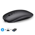 Rechargeable Wireless Mouse Bluetooth-compatible 2.4GHz Dual Modes Computer Mice with Nano Receiver for PC Laptop Macbook