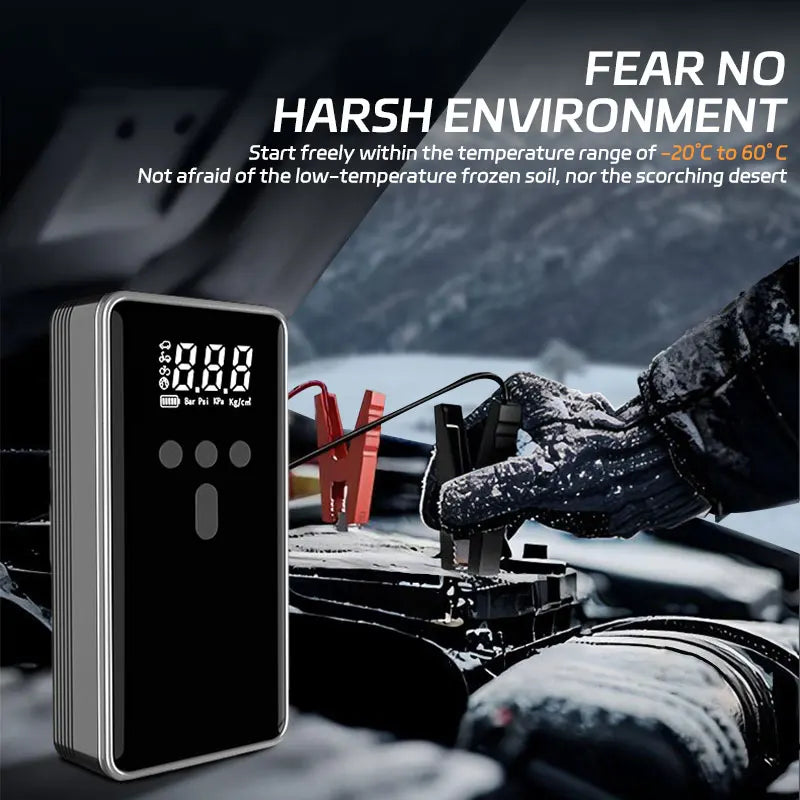 New 1000A Car Jump Starter Power Bank Portable 150PSI Air Pump Car Battery Emergency Boosters 12V Starting Device Car Starter