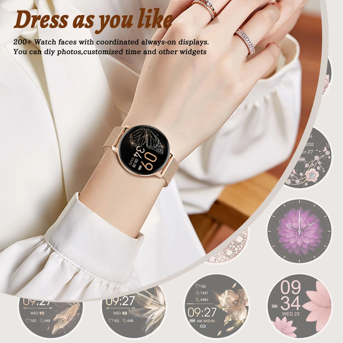LIGE Bluetooth Call Smart Watch Women Fashion Watches Custom Dial Sport Fitness Health Tracker Smartwatch for Android IOS 2026