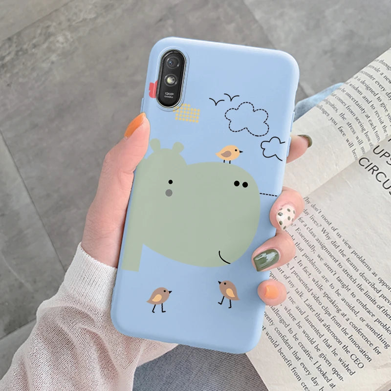 For Redmi 9AT 9A 9at Back Cover Protective Case Soft Silicone Cute Cartoon Cat Frog Funda Phone Case For Xiaomi Redmi 9C 13C 14C