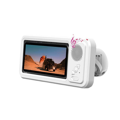 Brand New Bluetooth Shower Speaker And Phone Stand For Restoring Visual Feast IPX4 Level Bath Phone white