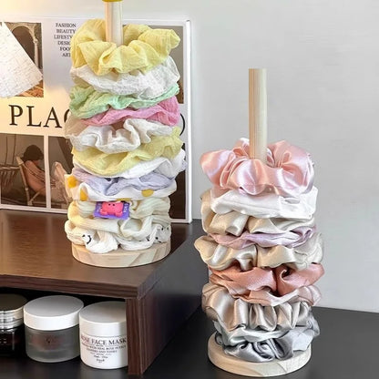 Vertical Bracelet Holder Wood Tabletop Bracelet Display Stand Bangle Display Holder for Watches Bracelets Scrunchies Hair Bands