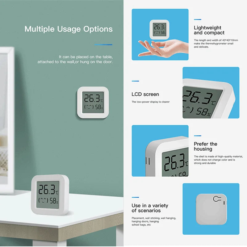 Mini Thermometer Hygrometer  Indoor Mini Temperature LCD Electronic Monitor Hygrometer Outdoor Room Baby