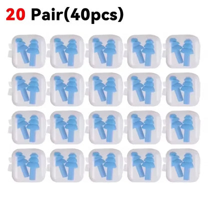 25/1Pair Ear Plugs Sleeping Noise Cancelling Reusable Silicone Sound Block Earplugs Summer Waterproof Swimming Ear Plug With Box