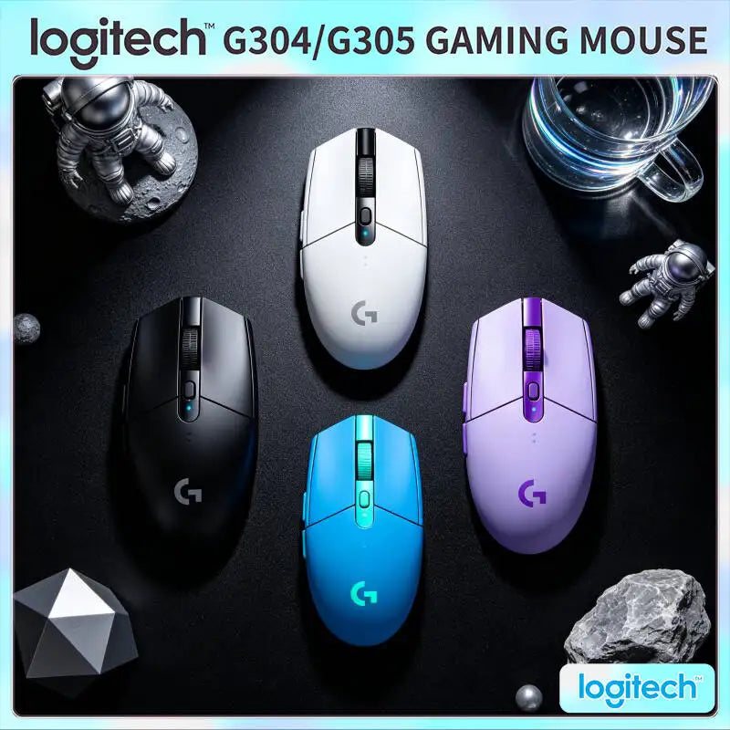 Logitech G304 LIGHTSPEED Wireless Gaming Mouse 12000 DPI HERO Sensor 1ms Latency 250hr Battery Home Office Long Battery Users