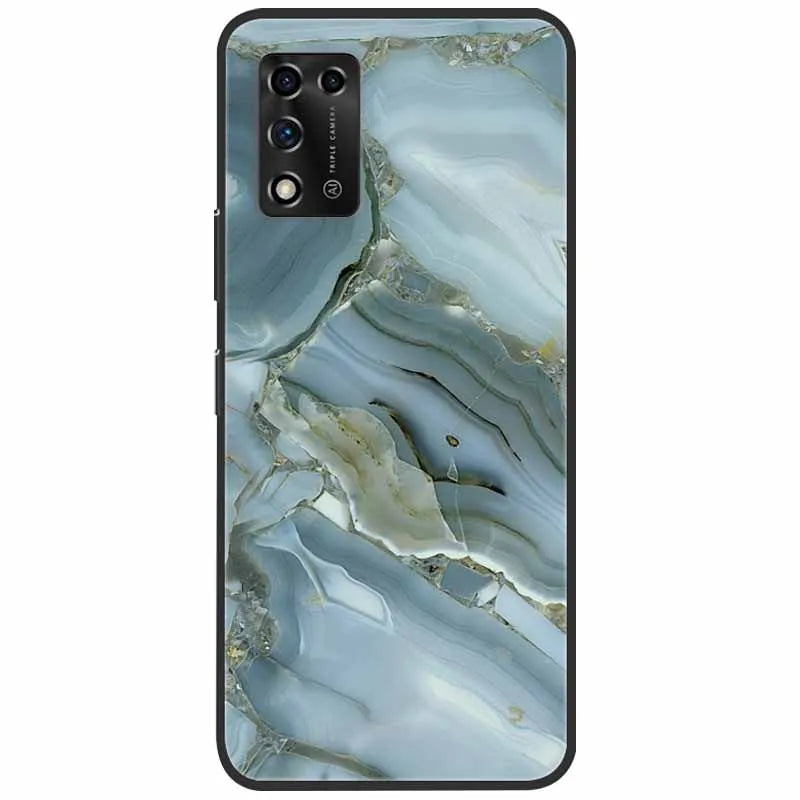 For ZTE Libero 5G II Case Marble Soft Silicone Protective Back Covers for ZTE Libero 5G III A202ZT 2022 5GIII Flower Coque TPU