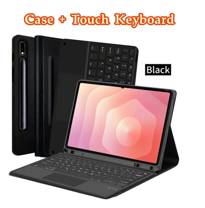 Case for Galaxy Tab S11 Ultra 2025 14.6 Inch ,  Wireless Keyboard Leather Cover with S Pen Holder for SM-X936B/ SM-X930, Black