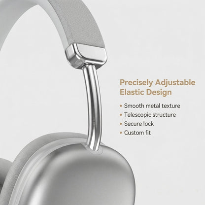 Fabric Headband Over-Ear Headphones Wireless Stereo HiFi Headset Adjustable Metal Rod Outdoor Music Noise Cancelling Earphones