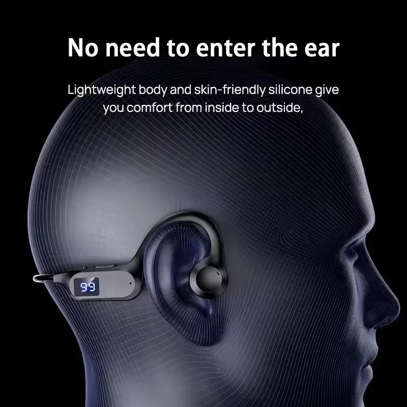 X7 Air-conduction Bluetooth Headphones V5.3 With Memory Card Slot Digital Display Over-ear Sports Headphones 2026 NEW