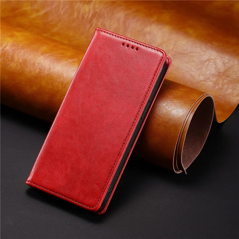 Magnetic Flip Case For iPhone 16 Pro Max 15 14 Plus 13 12 Mini 11 Pro Max X XS XR 6 6S 7 8 Plus Leather Wallet Stand Phone Cover