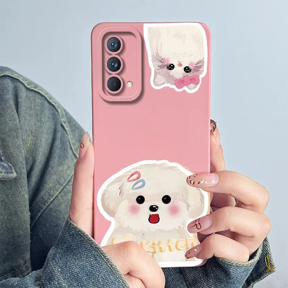 For Realme GT Master Phone Case GTmaster Edition RMX3363 RMX3360 Casing Soft Silicone Sweet Painted Fashion Flower Printed Cover