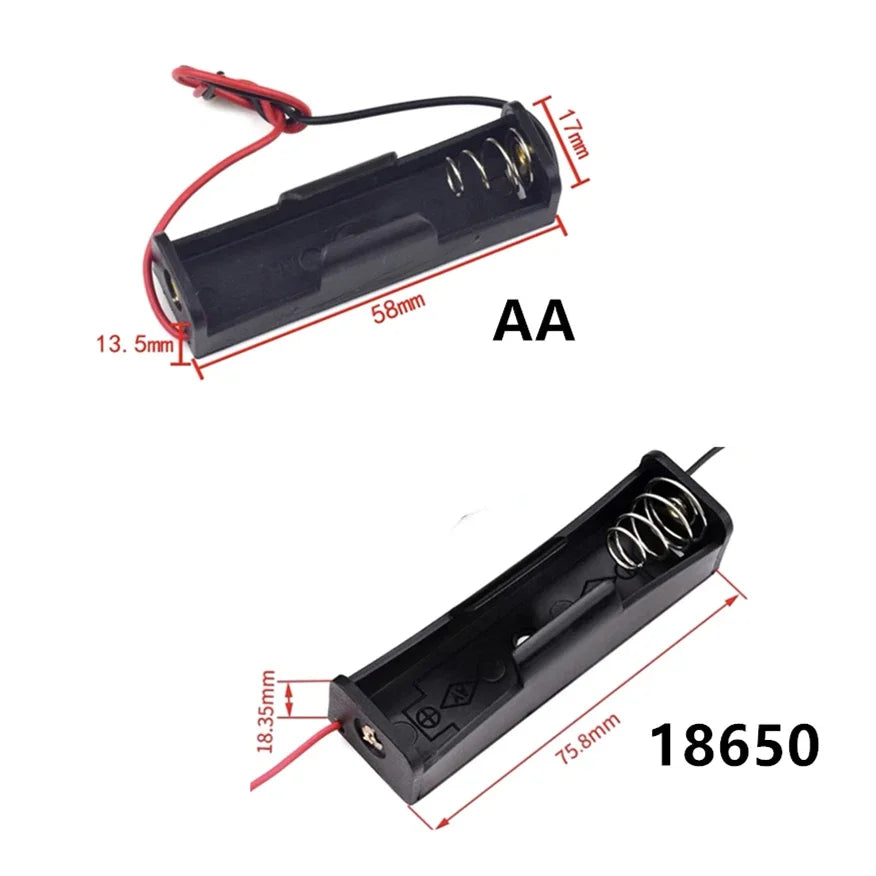 New 18650 Power Bank Cases 1X 2X 3X 4X 18650 Battery Holder Storage Box Case 1 2 3 4 Slot Batteries Container With Wire Lead