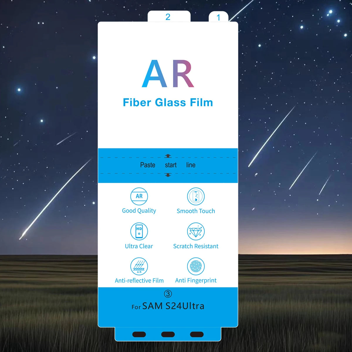 2 Pack AR Anti-Reflection Fiber Film For iPhone 16 Pro Max 15 Pro HD Clear AR Film Screen Protector Bubble-Free Not Glass