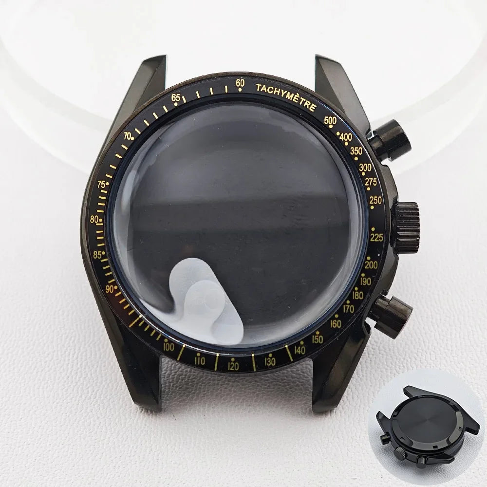39.7mm Men's watches metal case FIT VK63 movement case watch accessories watch parts Fits 20mm strap Watch Box
