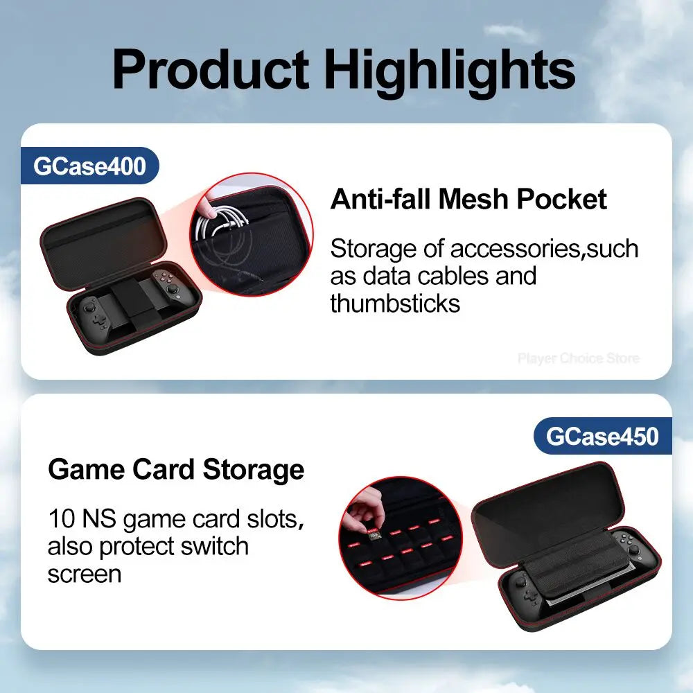 GameSir G8 Plus Carrying Case G8 Galileo X5 Lite X5s Controller Bag for X3 PRO X2 PRO X2s Type-C X4 Aileron Mobile Gamepads Box