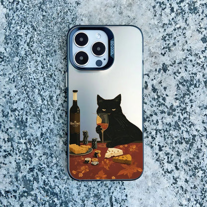 Funny Cat Daily Life Phone Case For iPhone 11 17 12 14 Pro Max Cases 16 13 15 Pro Max 13 Mini 15 Plus Shockproof Laser Covers