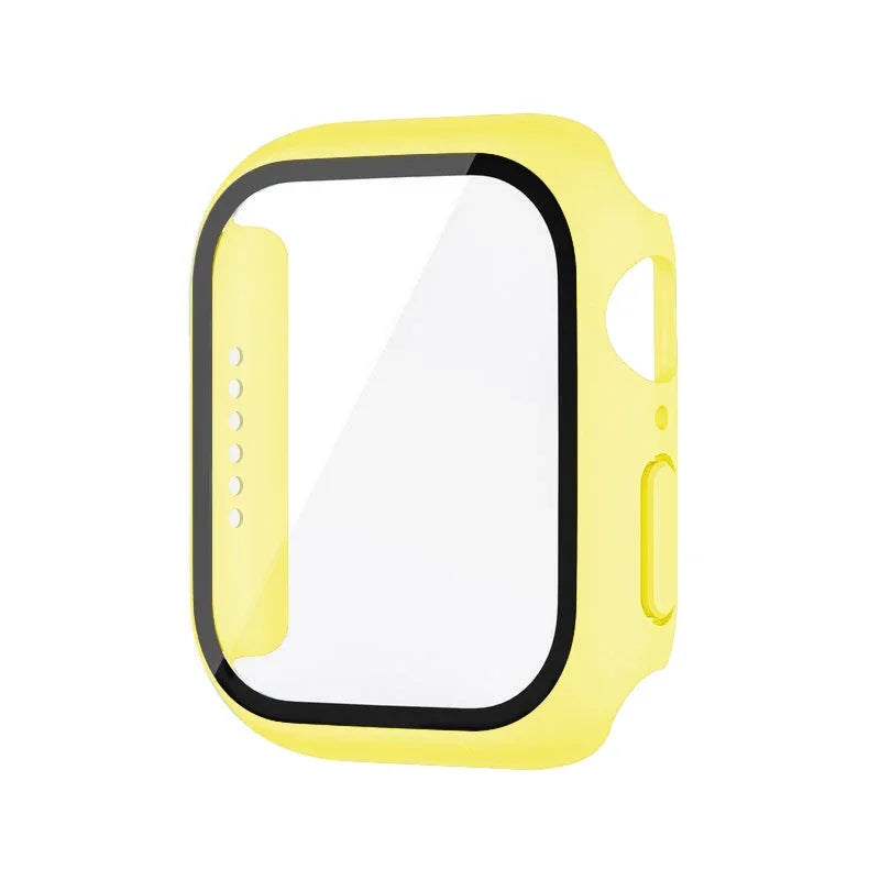 Glass+Cover For Apple Watch case 8 7 9 45mm 41mm 44mm 38 42mm iWatch Accessorie Screen Protector Apple watch series 6 SE 5 40mm