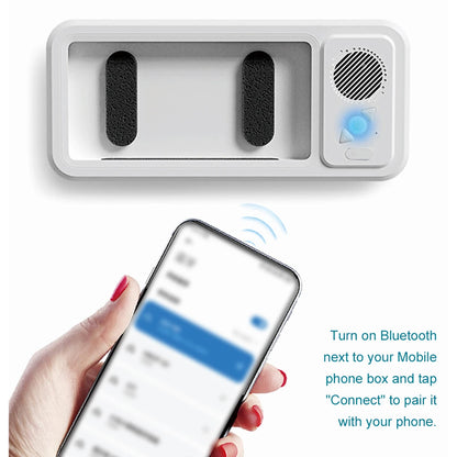 Brand New Bluetooth Shower Speaker And Phone Stand For Restoring Visual Feast IPX4 Level Bath Phone white