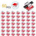 50PCS Clear Adhesive Cable Clips Outdoor Indoor Cable Management Wire Organizer Strong Stick Cord Holder for Under Desk Car