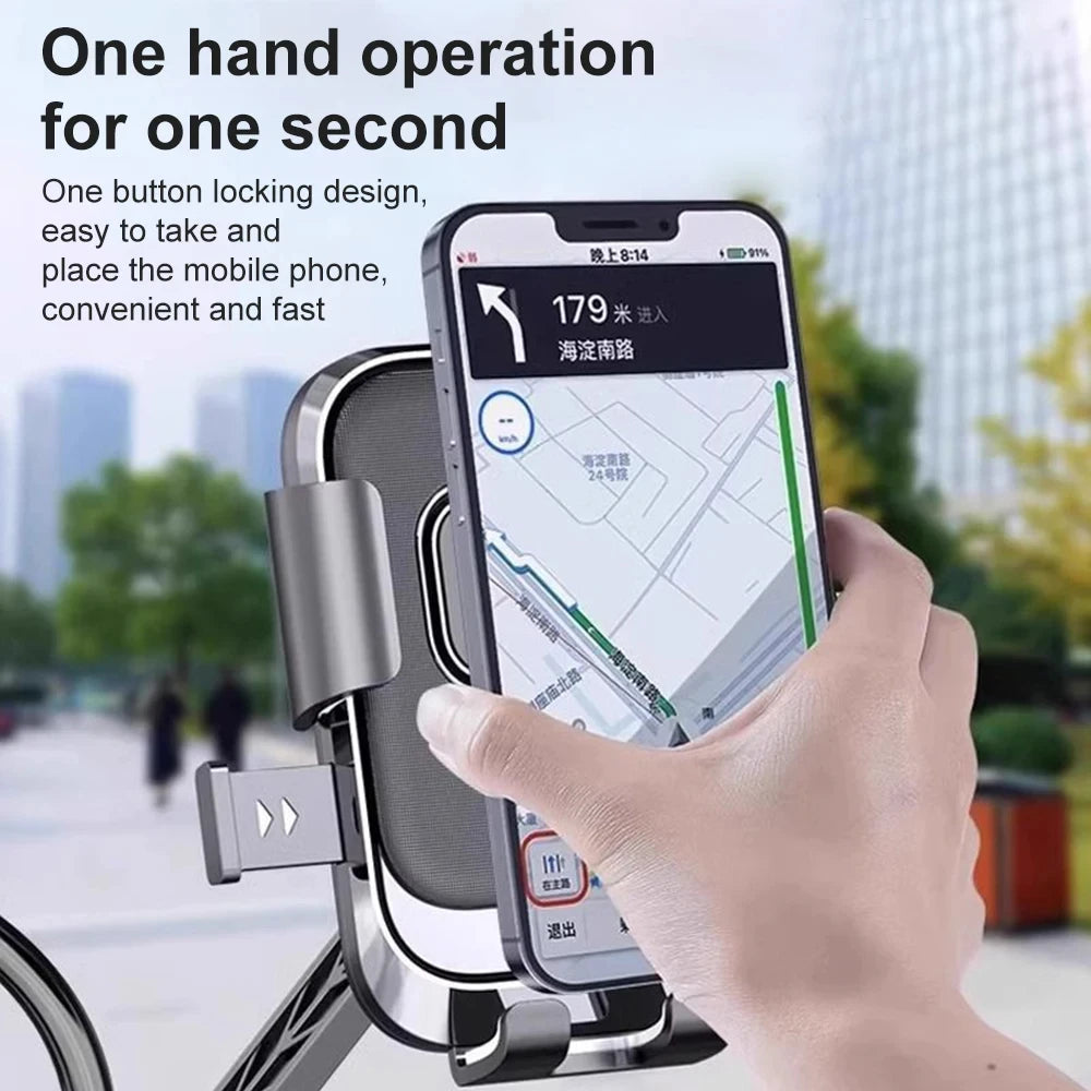 Motorcycles Bicycles Phone Holder Free Rotation Mobile Phone Navigation Bracket For Riding Shockproof For iPhone