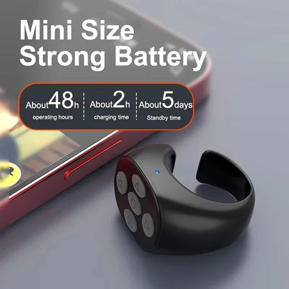 Smart Fingertip Ring Remote Control  Automatic Page Turner Browsing Mouse Wireless Bluetooth For Mobile Selfie Mice Selfie Video