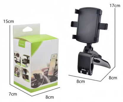 New Car Dashboard Phone Holder Gravity Crocodile Clip Automatic Locking Mirror Phone Stand Universal GPS Navigation Mount