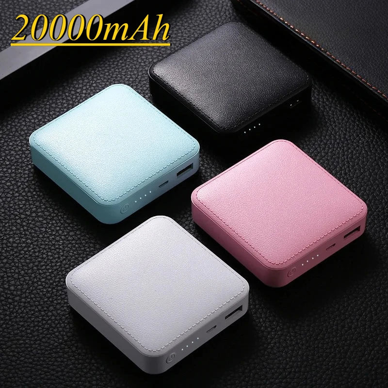 20000mAh Mini Power Bank Large-capacity Phone External Backup Battery Pack Fast Charging Powerbank for IPhone Xiaomi Huawei