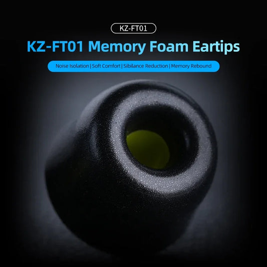 KZ FT01 High-End Memory Cotton Ear-Tips Ear Plugs Earphones In Ear Monitor Noise Isolating Ear Pads for KZ Castor ZS10 EDX PRO