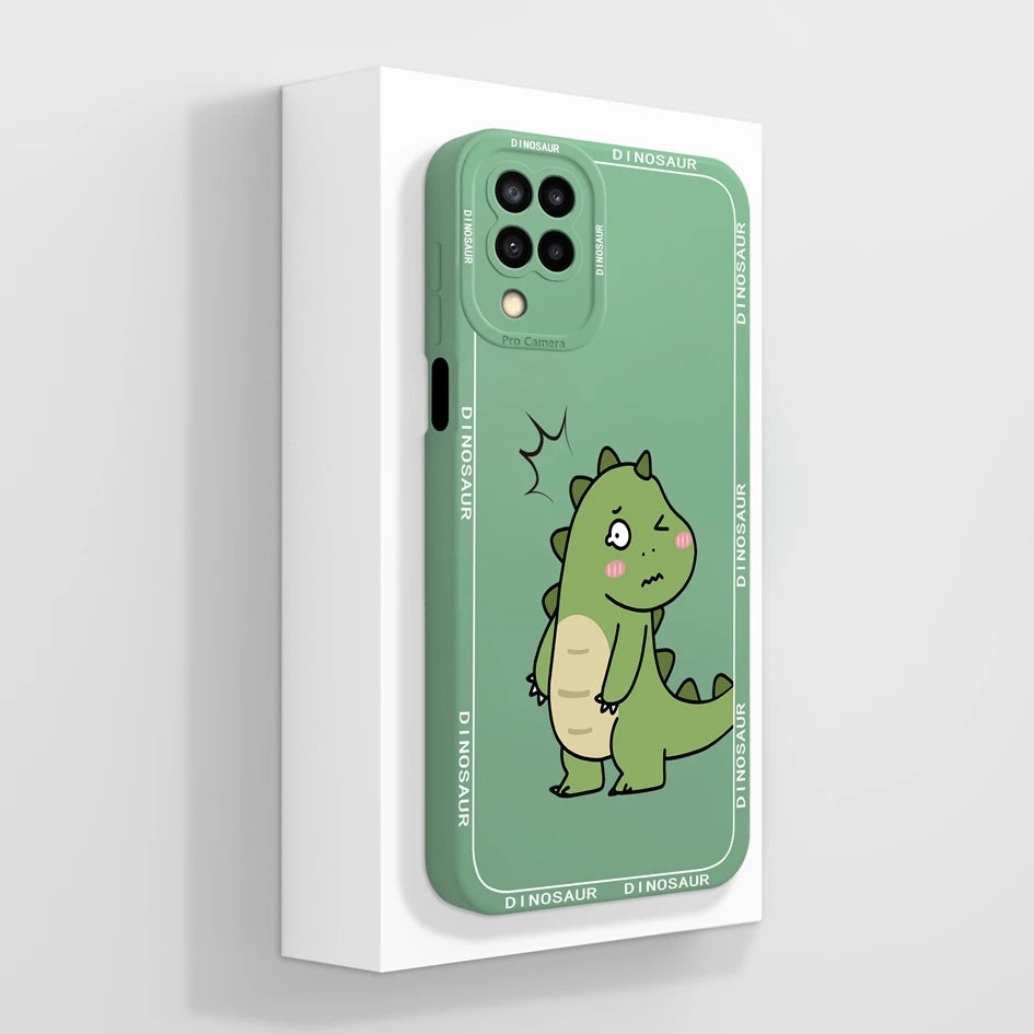 Cases For Samsung Galaxy A12 M12 F12 Back Cover Fashion Avocado Design Matte Liquid Silicone Soft Screen Protector Bumper Fundas
