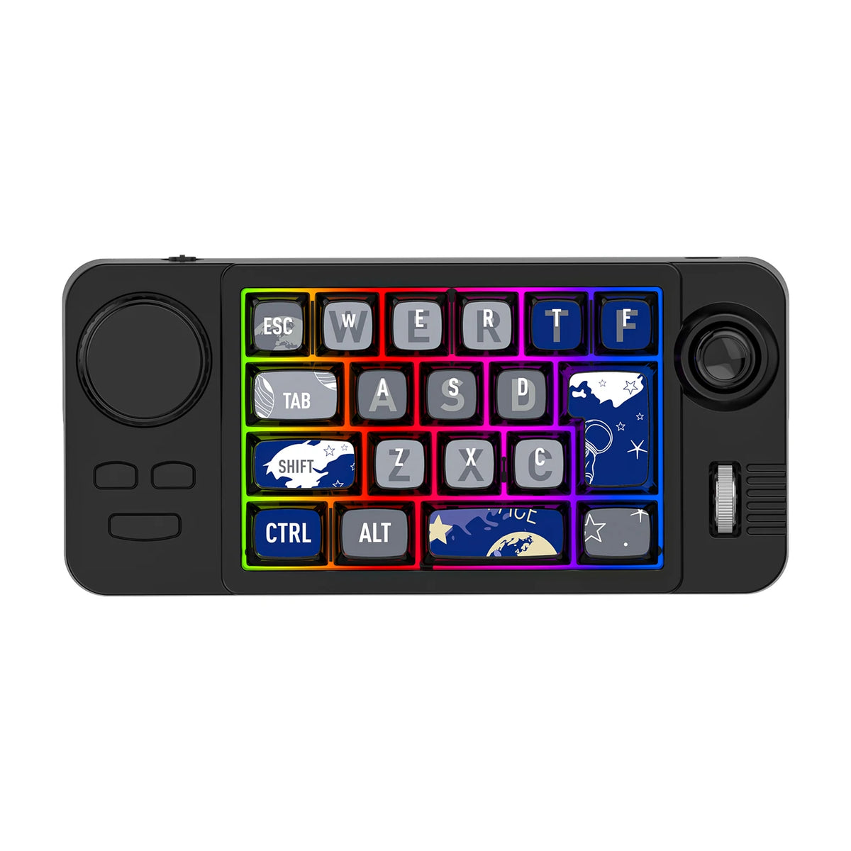 Three Mode 2.4G/BT5.0/USB-C Wired Bluetooth Mechanical Keyboard - 19 Key Programmable Macro Keypad RGB LED Backlit Hot Swappable