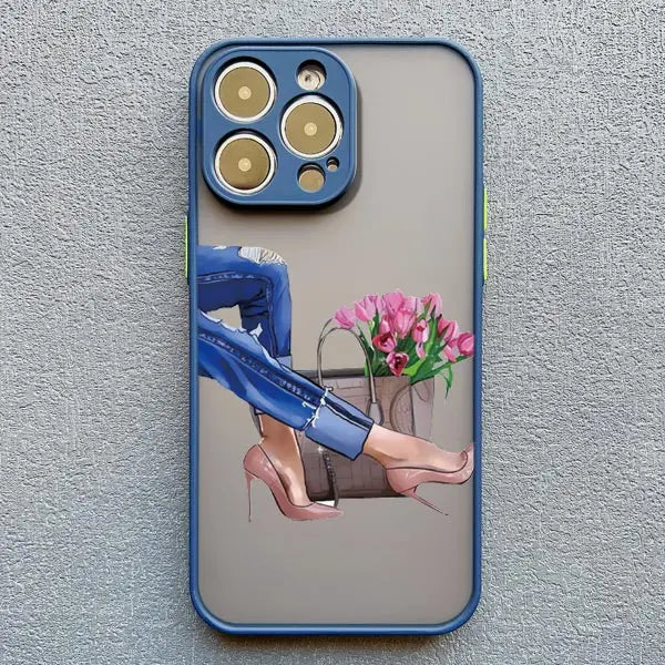 Girl Women Coffee Miss Phone Case For iphone 16 12 11 14 13 15 Pro Max X XS XR SE 2020 7 8 Plus Fashion Lady High Heel Covers