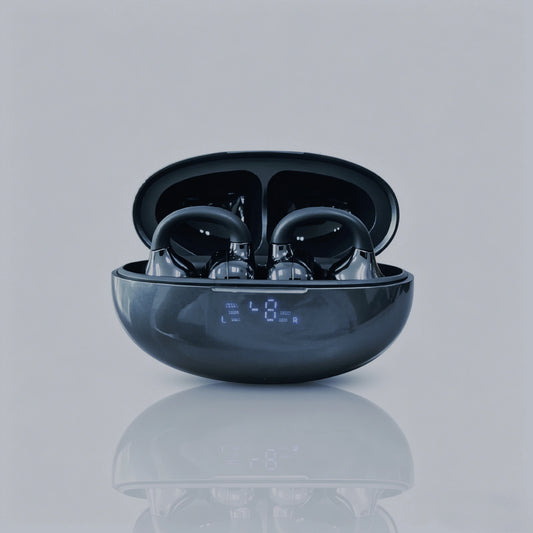 New Arrival Ear Clip-On Bluetooth Headphones Pain-Free Wear Powerful Noise Cancelling Long-Lasting Battery Built-in Mic