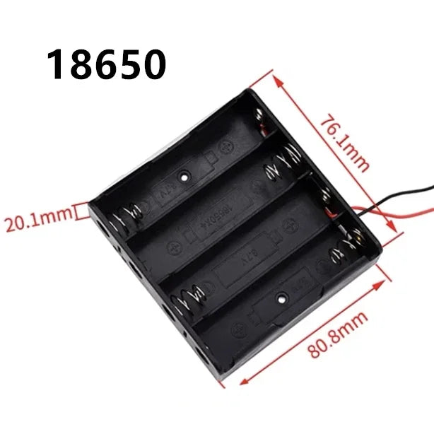 New 18650 Power Bank Cases 1X 2X 3X 4X 18650 Battery Holder Storage Box Case 1 2 3 4 Slot Batteries Container With Wire Lead