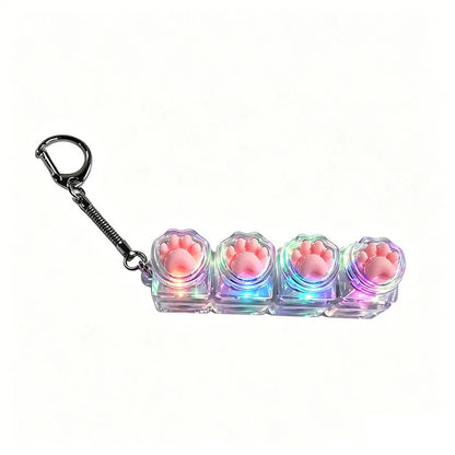 /Clickable Keyboard Keychain LED Light - Stress Anxiety Relief Fidget Toy, Portable Desktop Accessory for Office Decoration Gift