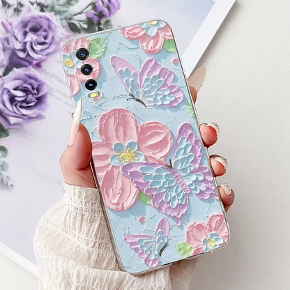 Soft Clear Siliocne Cover For Vivo V2027 V2028 V2029 Phone Case Vivo Y11s Y12s Y20 Y20s Y20i Y20G Cartoon Animals Flower Coque