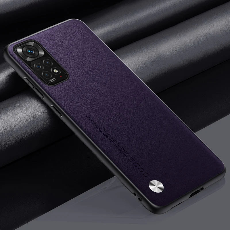 Luxury PU Leather Case For Xiaomi Redmi Note 11S 11 Pro Back Cover Matte Silicone Protection Phone Case For Redmi Note 11E Pro