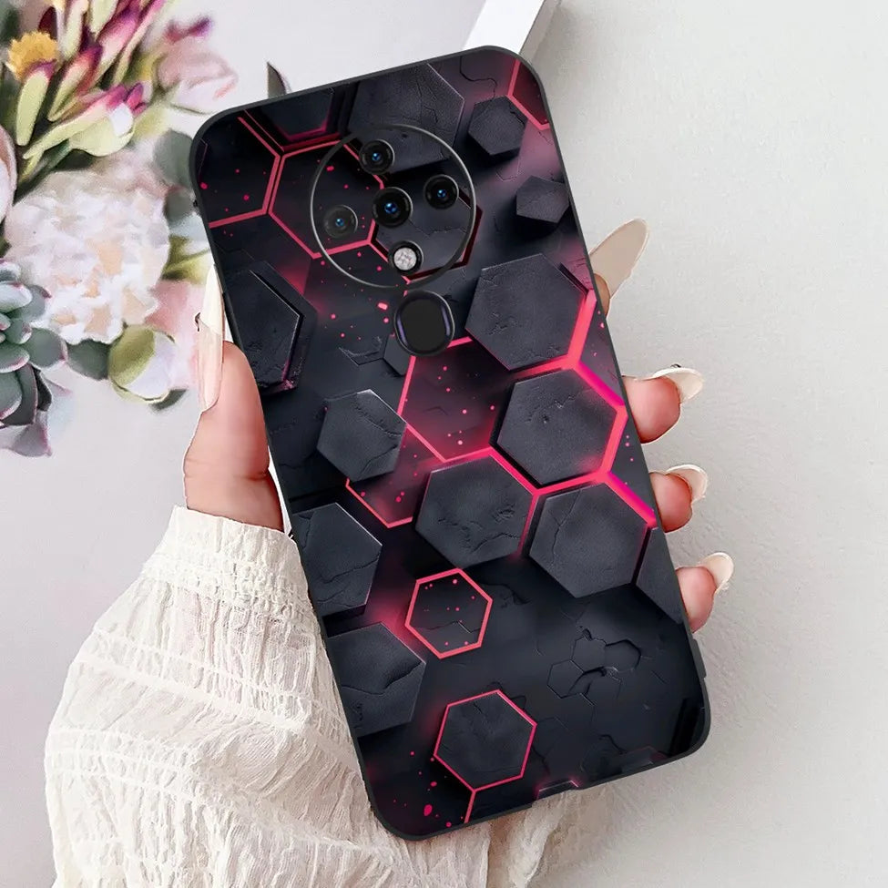 6.8'' For Tecno Spark6 KE7 Back Cover For Techno Spark 6 Case Shockproof Luxury Cute Cartoon Funny Cool Silicone Bumper Funda