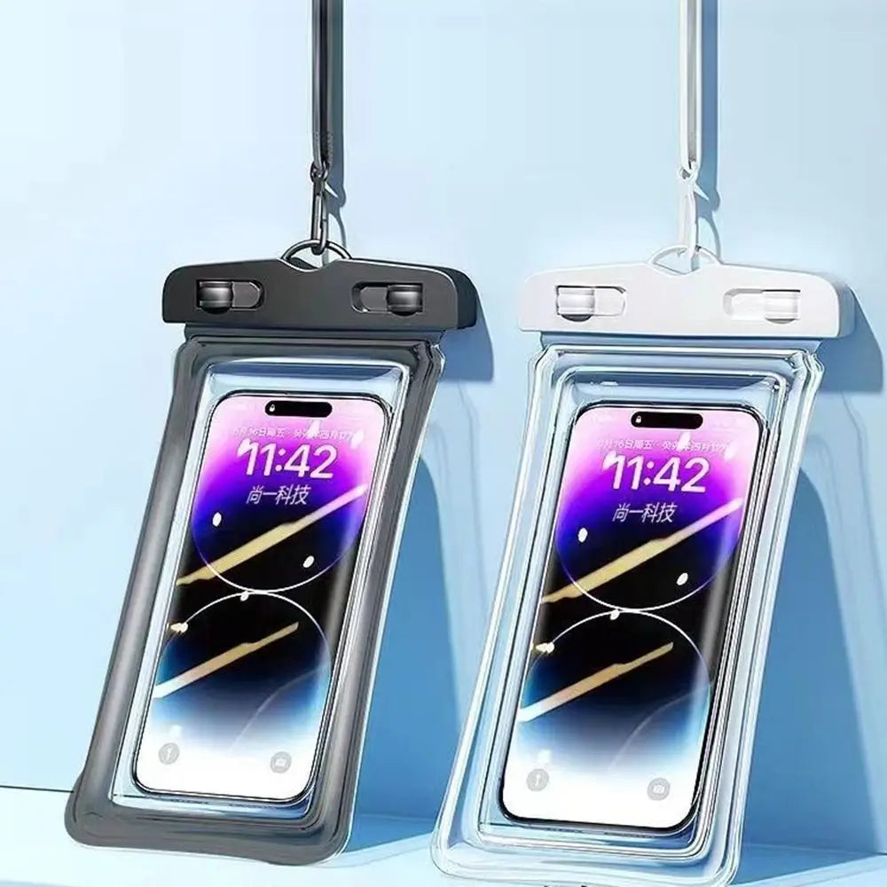 Transparent Waterproof Phone Case Touch Screen Under 7.0 inches Mobile Phone Cover with Lanyard Phone Sealed Bag Swimming&Diving